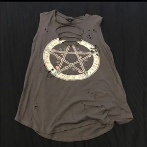 Distressed tank top